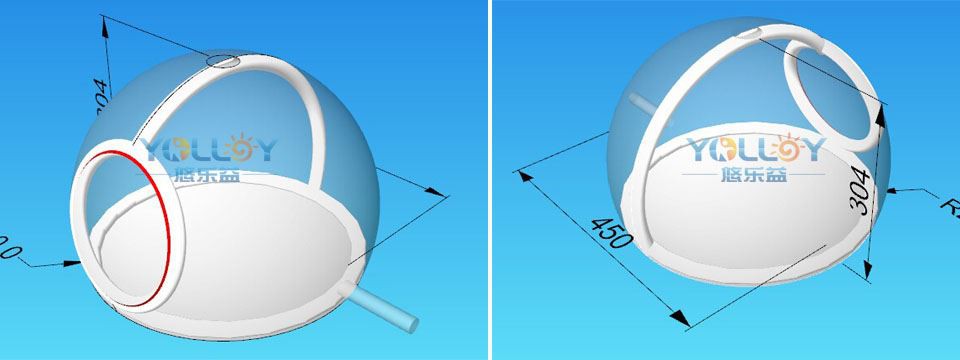 design drawing of bubble house