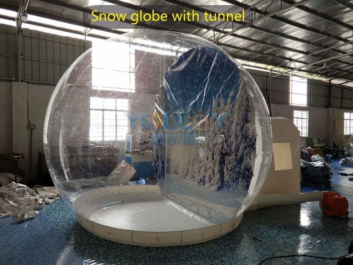 snow globe with tunnel